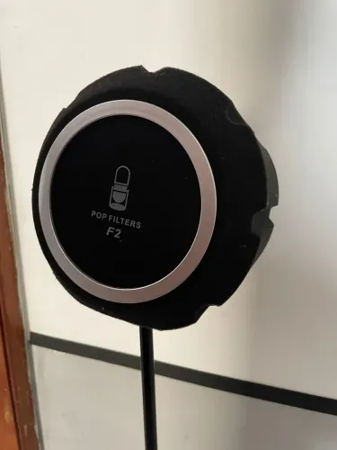 Pedestal mic + pop filter para gravação