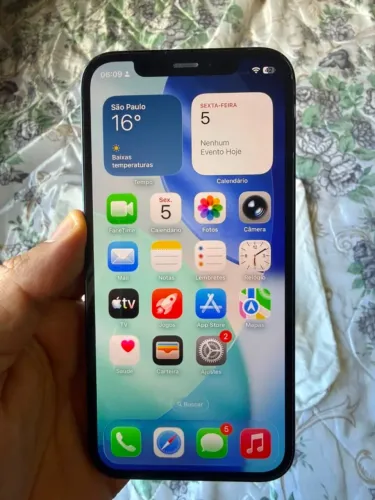 iPhone 12 Pro 128 GB Azul com Caixa Impecável Sem Detalhes Bateira 83% Original