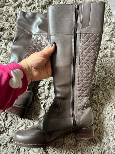 Bota de couro Marrom Regina Rios n° 34/35