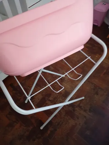 Banheira de banho bebê e suporte