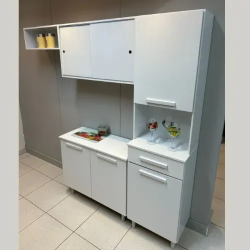Armário de Cozinha Completo 4 Portas com Balcão (Novo) Entrega Grátis!