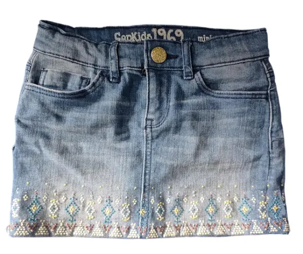 Saia jeans infantil menina Gap