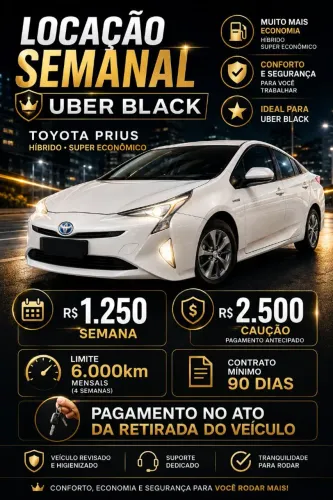 Locação para uber Black 
