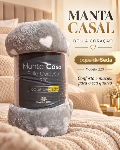 Manta Casal Coração