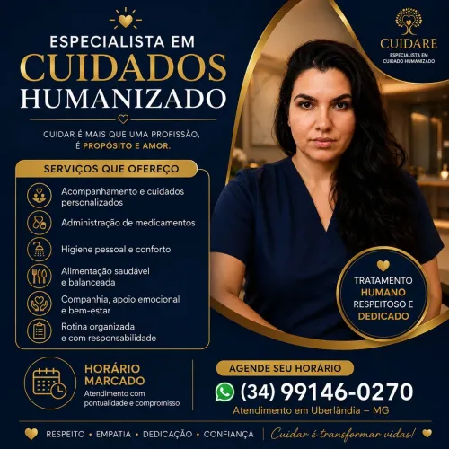 Especialista em Cuidado Humanizado | Cuidadora de Idosos
