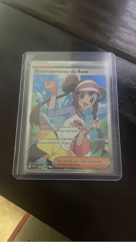 Carta Pokémon Encorajamento da Rose 114/088 SR Full Art Original