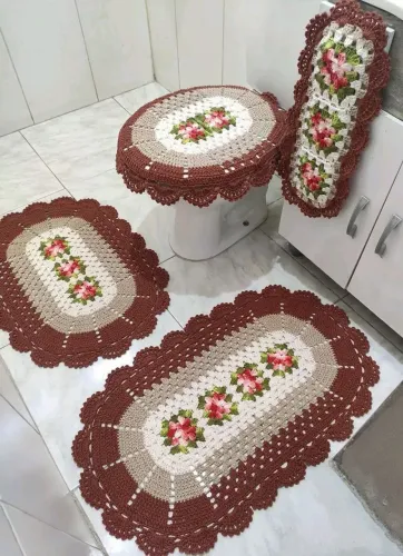 Jogo de banheiro Marília em crochê