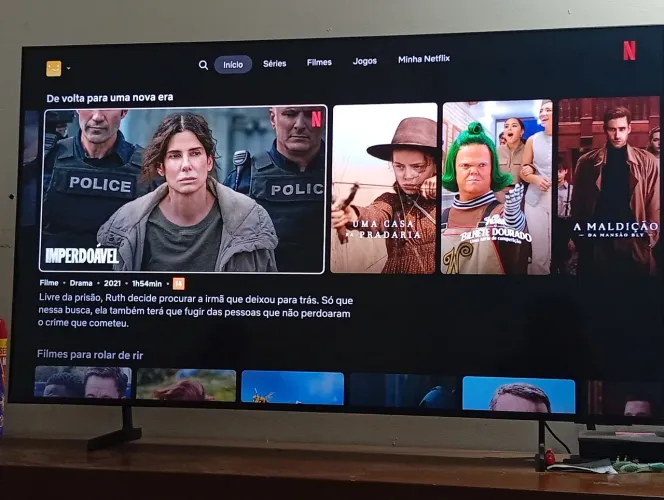 Smartv Samsung 55 polegadas com comando de voz e gamehub integrado