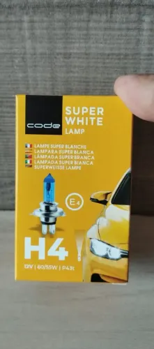 Lâmpada H4 Super branca para farol de moto