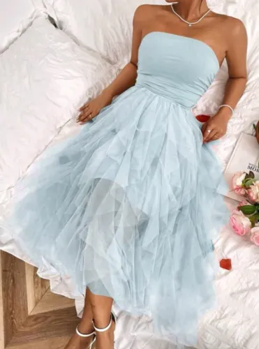 Vestido Azul-bebê (P) (NOVO) - SHEIN