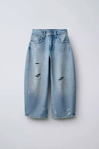 zara | calça jeans azul claro (nova)