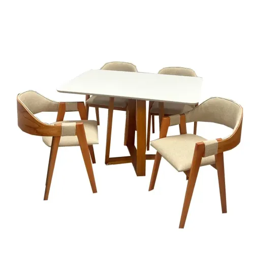 Mesa de Jantar com 4 Cadeiras Estofadas APENAS RETIRADA 