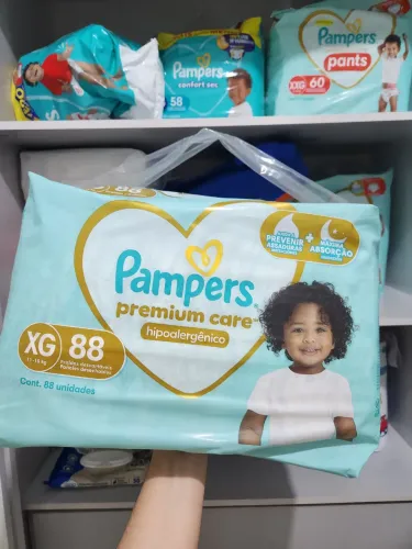 Fralda pampers premium fita