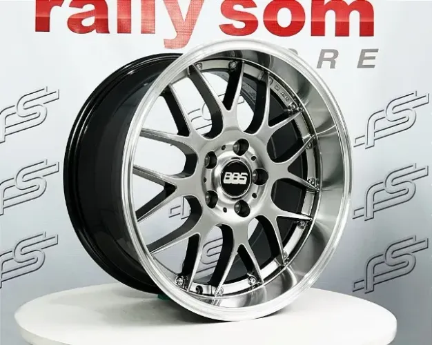 Jogo de Roda BBS RS-GT Cromo Look 5x120 - 18x8 e 18x9 Offset 25 (Nv)