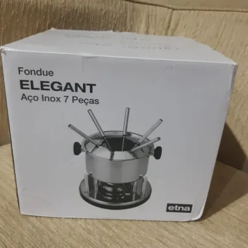 Conjunto para Fondue Elegant Etna de Aço Inox com 7 Peças