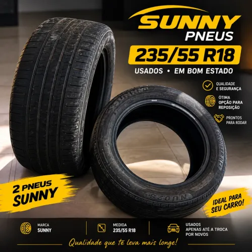 2 Pneus Sunny 235/55 R18 Usados - Bom Estado
