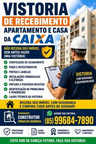 Vistoria Recibemento Apt e Casa.