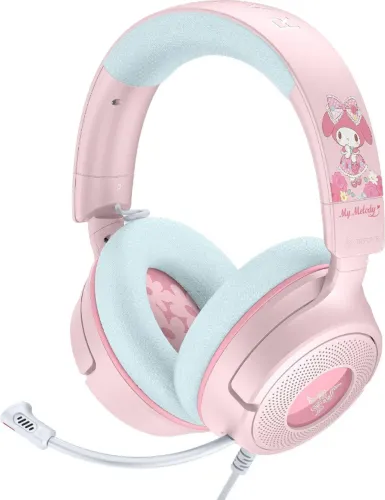 Headset Razer Kraken V4 X Wired Gaming - My Melody Edition (Novo/Lacrado