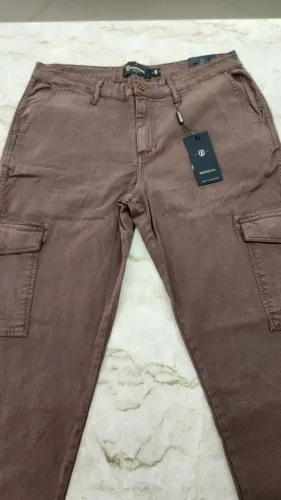 Calça Cargo Masculina INDIVIDUAL Original | Sarja Marrom | Tam 44