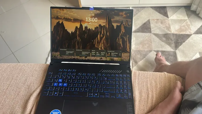 Notebook gamer Asus TUF gaming com nota fiscal e caixa