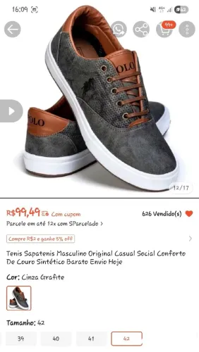 Sapatenis n° 41