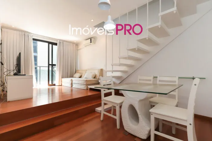 ITAIM - DUPLEX 1 SUITE C/ AR CONDICIONADO - SALA COM SACADA - 2 VAGAS!PREDIO C/ LAZER!