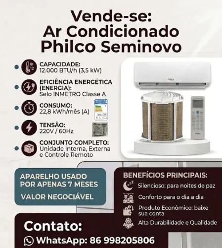 AR CONDICIONADO 12 mil btus PHILCO