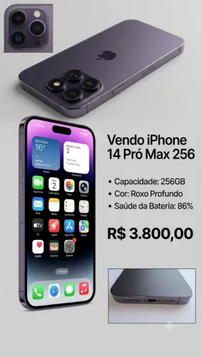 Iphone 14 PRO Max 256G - Roxo Profundo