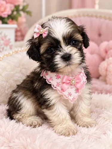 Encantadoras filhotes de Lhasa apso fêmea !