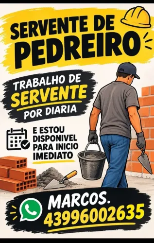 Sou servente pedreiro