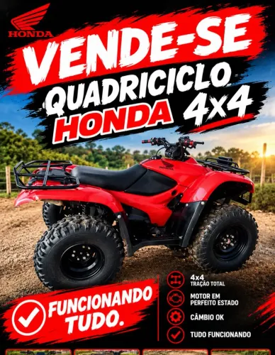 Quadriciclo honda 4x4 