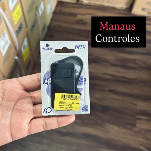 Controle de Portão Eletrônico Rossi NTX 433MHz Preto 