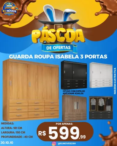 ROUPEIRO CASAL COM PORTAS DE CORRER OU BATER