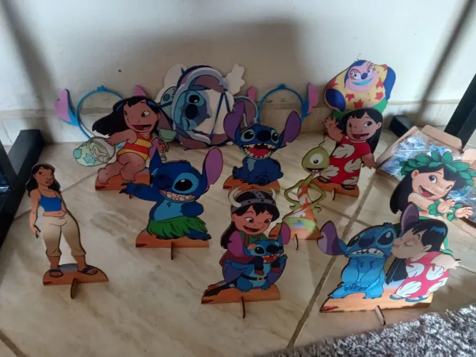 Acessórios para festa de aniversário do stitch