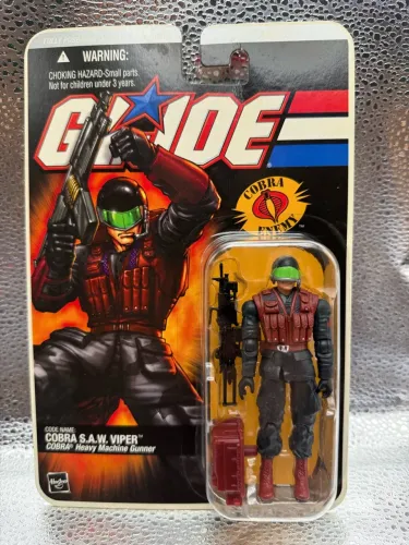 Gi Joe Cobra S.A.W. Viper Heavy Machine Gunner - 2005 - Comandos em ação