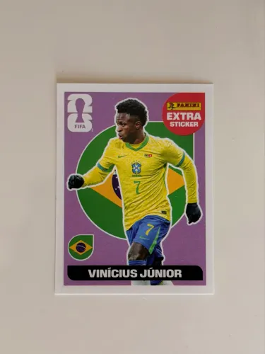 Figurinha Vinícius Júnior roxa extra sticker