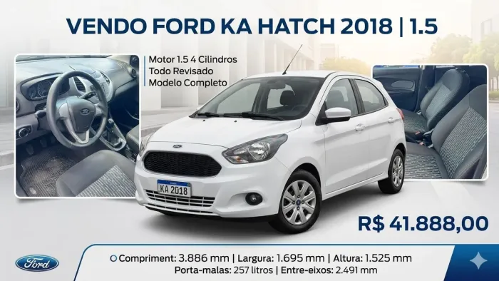 Ford KA 1.5 16V Flex 5P 2018
