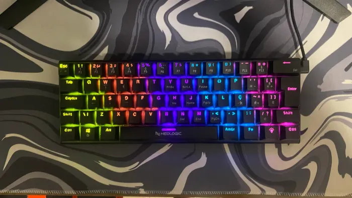 Teclado mecânico 60% Switch blue