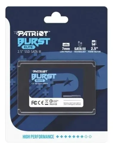 SSD NOTEBOOK/VIDEO GAME/PC PATRIOT BURST ELITE 480GB NOVO ORIGINAL LACRADO - 12X NO CARTÃO
