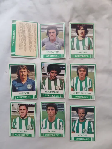 Lote de cards ping pong  - Time do Coritiba 