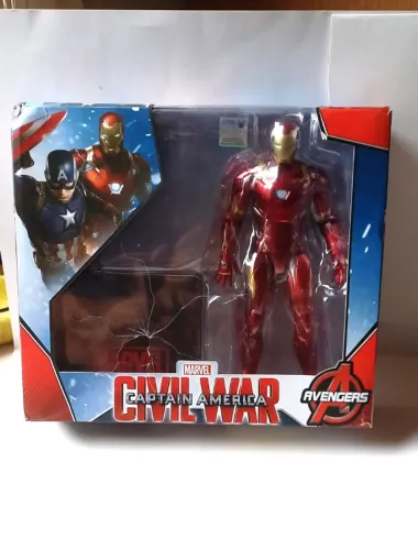 Boneco Action Figure Homem De Ferro Civil War Articulado