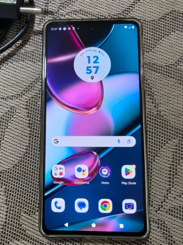 Smartphone Motorola Edge 30 pró, 5G, azul, seminovo, 256 GB armazenamento