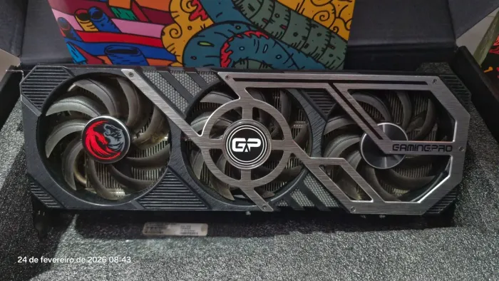 Rtx 3070 gaming pro 8gb com caixa e acessórios