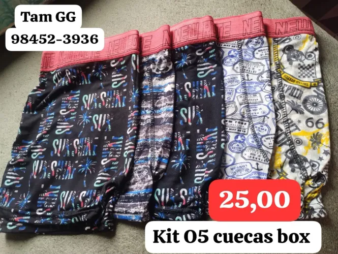 KIT 05 CUECAS BOX GG