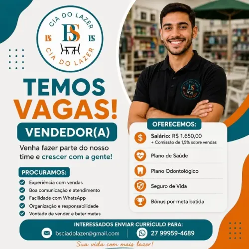 Vaga para Vendedor (A)