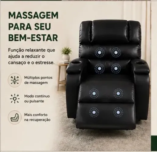 Aluguel de poltrona lift com elevação e massagem em Ribeirão Preto