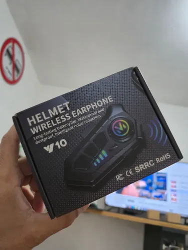 Fone de ouvido Bluetooth para capacete Y10 intercomunicador