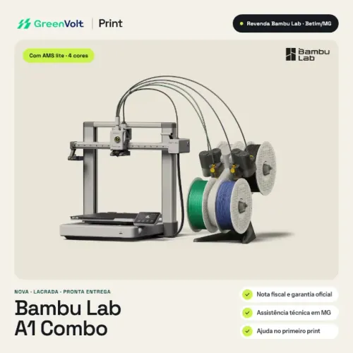 Impressora 3D Bambu Lab A1 Combo AMS lite 4 Cores - NF - Betim