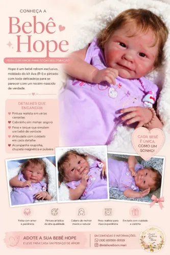 ? Bebê Reborn Hope - Um encanto em cada detalhe!