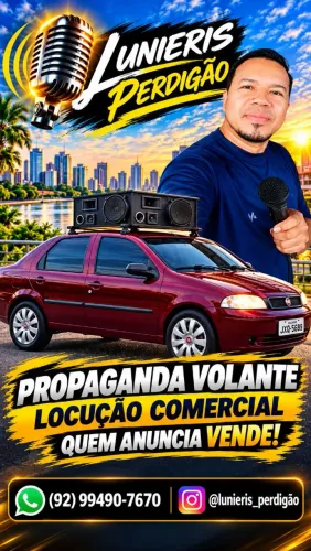 Propaganda volante, Locutor anunciante. Gravaçao de vinhetas( spotes))s